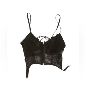 Elegant Black Lace Bralette Size Small